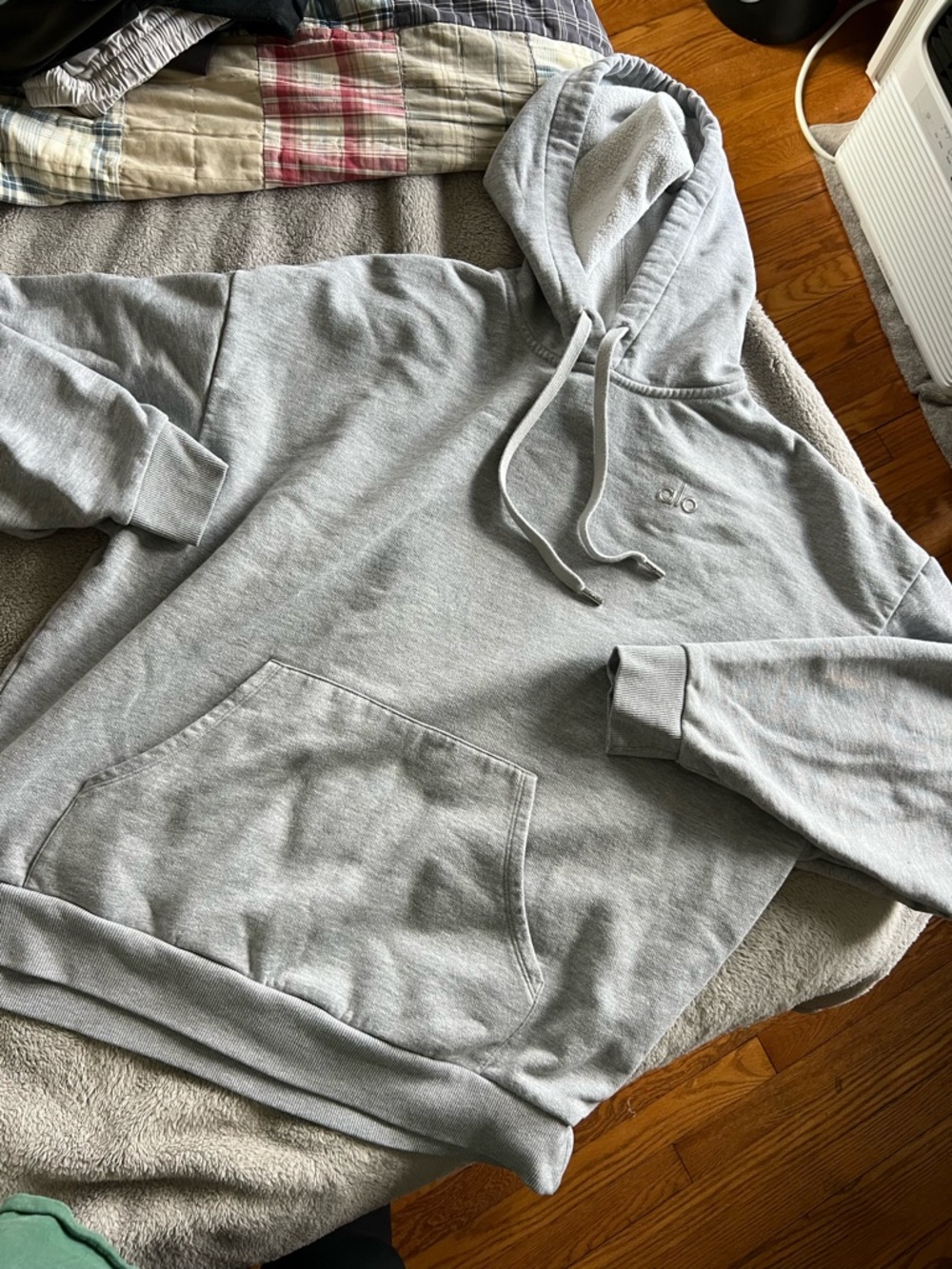 Alo Yoga Accolade Light Gray Hoodie Large - Picture 2 of 7